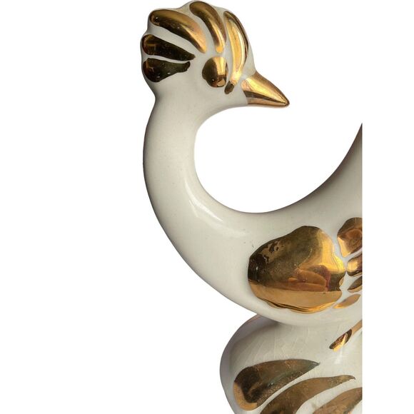 Vtg Bird-Rooster/Pheasant Sculpture Ceramic Porcelain Hand Painted Decorative - Picture 3 of 12